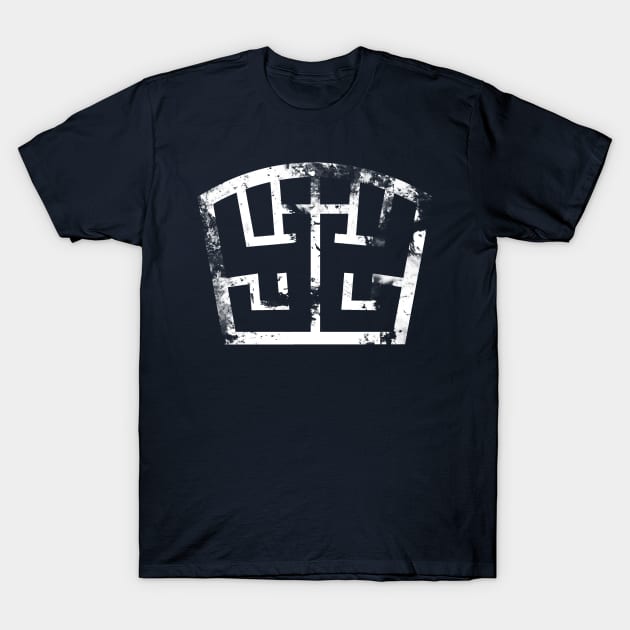 SOLDIER symbol white grunge T-Shirt by DRKNT